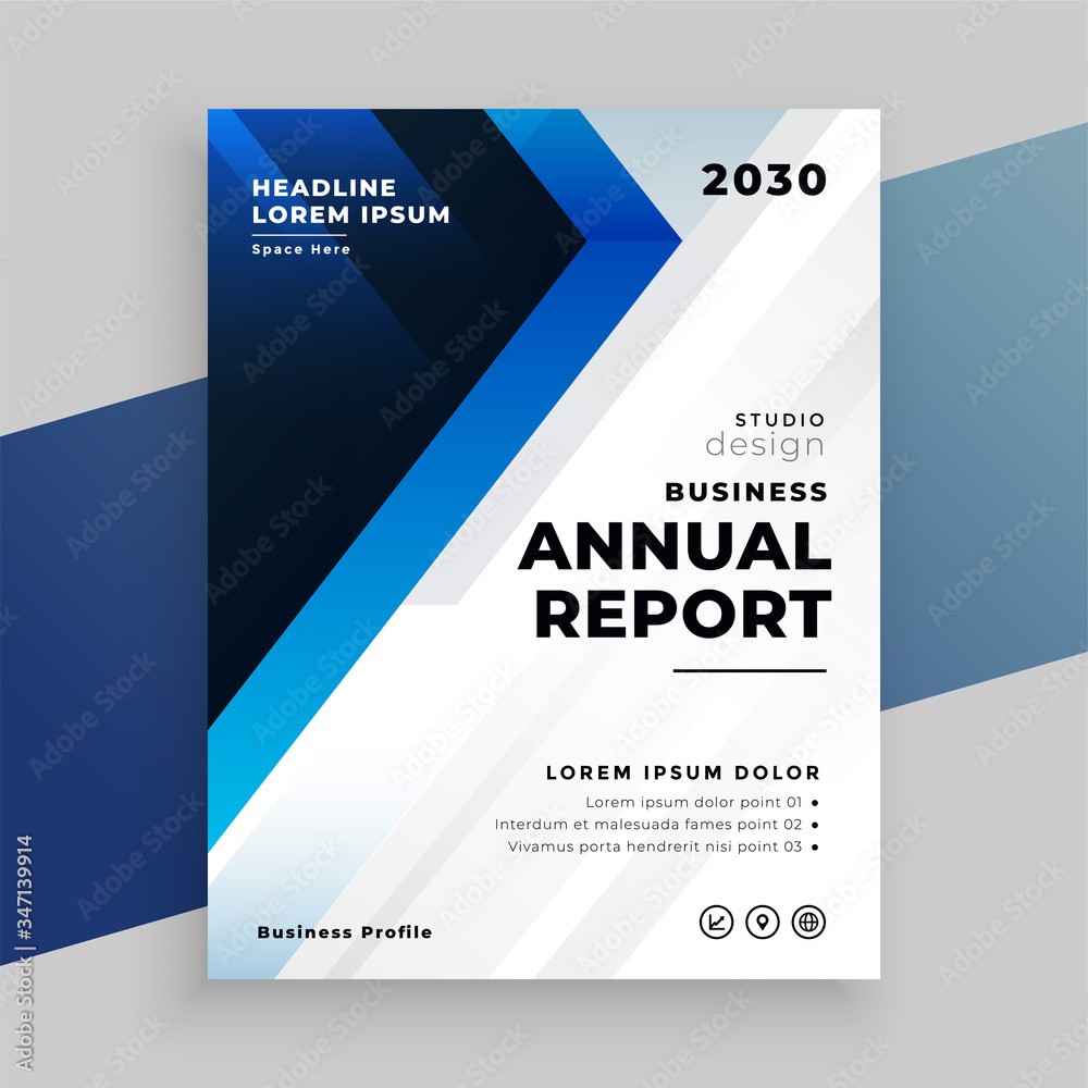 stylish blue annual report business flyer template design stylish blue annual report business flyer template design
