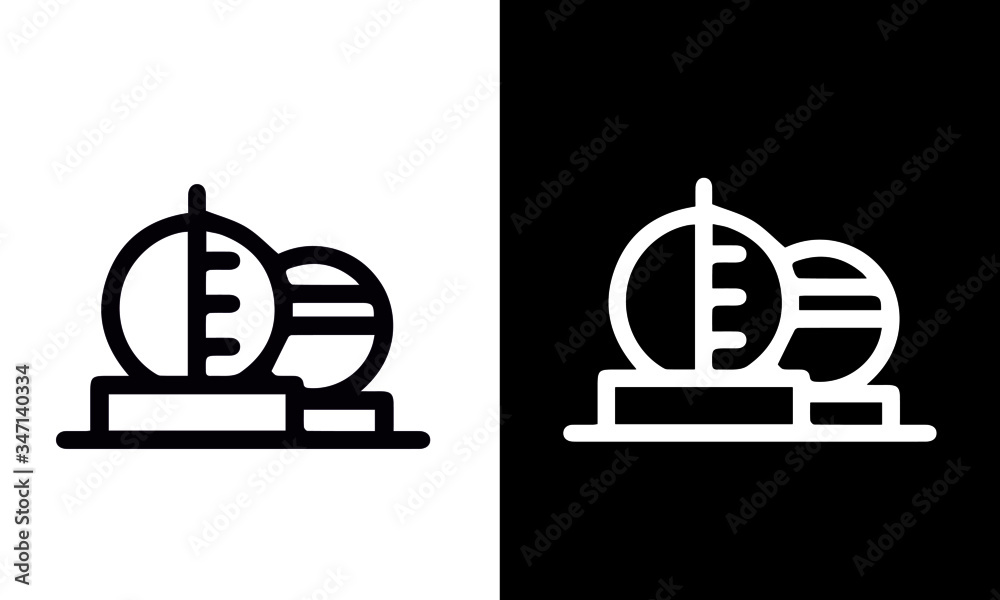 Fotografie Industry Icons vector design black and white