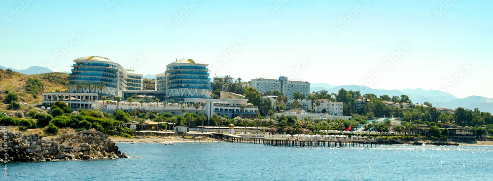 Hotels on the Mediterranean coast.
