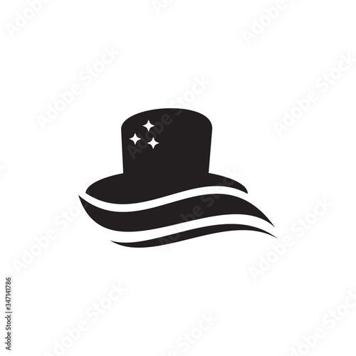 Magic hat icon logo design vector template