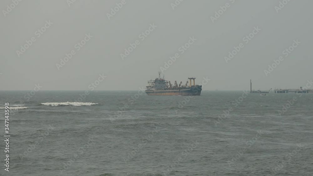Refinery Ship in the sea Refinery Ship in the sea