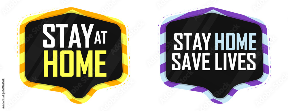 Stay Home, Save Lives, banners design template, vector illustration Stay Home, Save Lives, banners design template, vector illustration