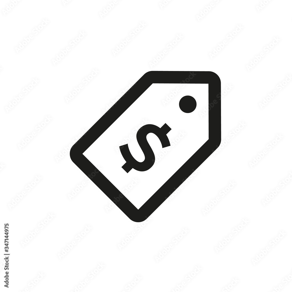 Price tag icon on white background.