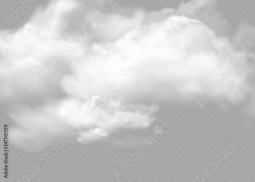 Vector realistic isolated cloud for template decoration and mockup covering on the transparent background. Concept of storm and sky.