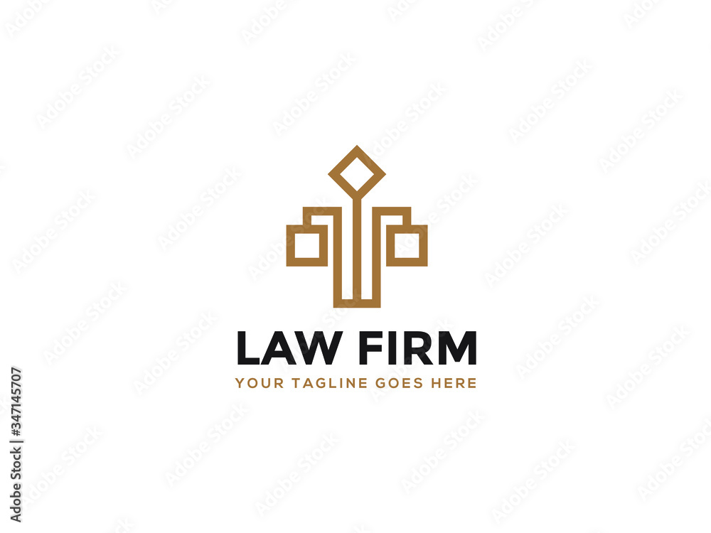 Law firm line trend logo icon vector design. Universal legal, lawyer, scales sword column idea creative premium symbol. Law firm line trend logo icon vector design. Universal legal, lawyer, scales sword column idea creative premium symbol.
