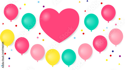 Balloons, holodays, birtyday party concept, 風船、バルーン、パーティー、誕生日、背景イメージ