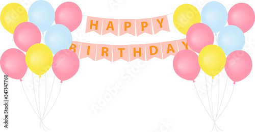 Balloons, birtyday party concept, 風船、バルーン、パーティー、誕生日