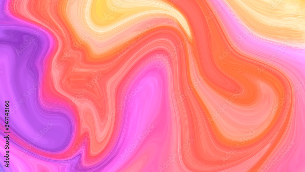 Liquid effect abstract colorful background. Marble effect trendy background.
