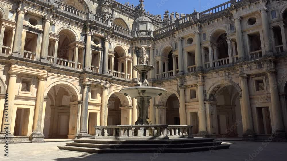 Renaissance Cloister of John III in the Convent of Christ in Tomar. Portugal. Renaissance Cloister of John III in the Convent of Christ in Tomar. Portugal.