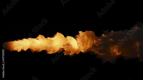 Rising column of steam or smoke. industrial gas evolution. Water evaporation. Hot spring or geyser. With alpha channel ready to compose.
