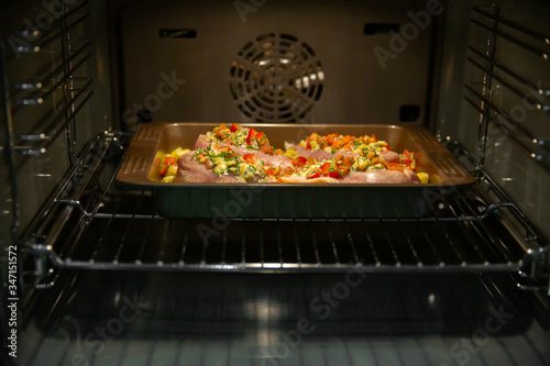 cooking in the oven