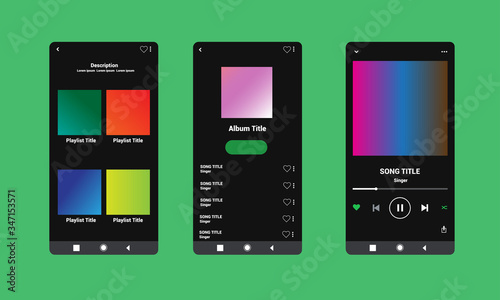 Display application charts for the most popular songs, spotify interface