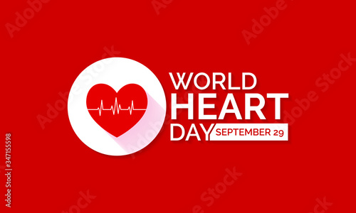 Vector illustration on the theme of World Heart day observed each year on September 29th worldwide.