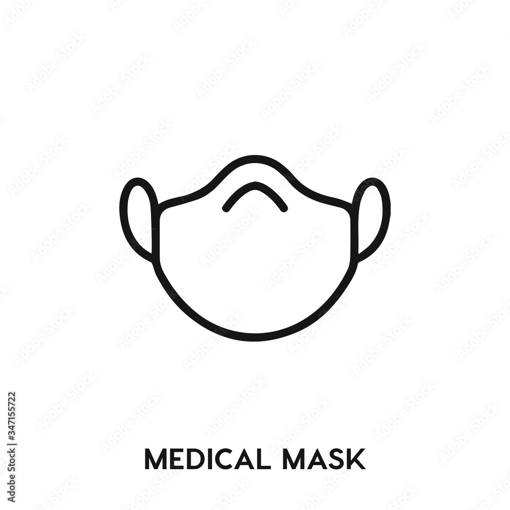 medical mask icon vector. medical mask sign symbol medical mask icon vector. medical mask sign symbol