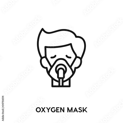 oxygen mask icon vector. oxygen mask sign symbol