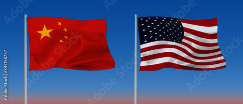 米中国旗