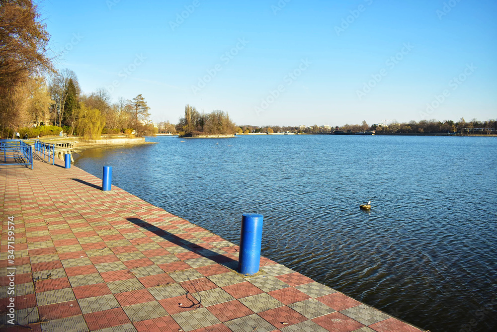 View of the lake in Bucharest