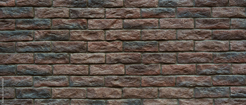 Brown brick wall. Hand made brick wall.