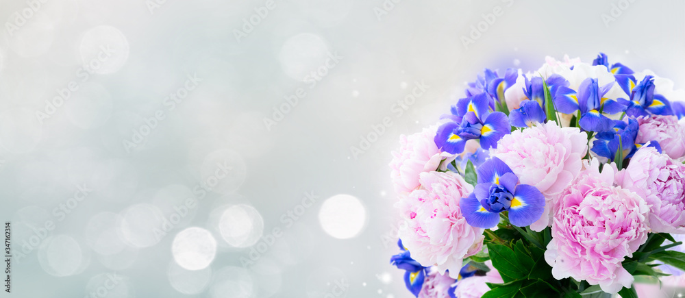 Fresh peony flowers