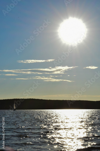 Sunny day on the lake