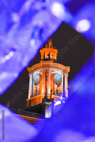 City administration, through the ice sculpture of the ice town