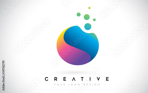 Dots Letter O Logo. O Letter Design Vector with Dots.Vector Lettering Illustration of a Colorful Alphabet with Bubbles.