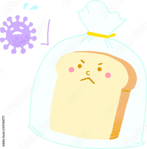 ビニール袋に守られた食パン