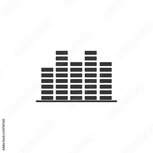 abstract sound audio signal sign. pixel wave pulse symbol. logo icon for radio, business, apps, technology, or data circuit. minimal design symbol template Vector illustration.