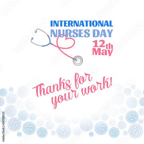 International nurses day 12 may poster Vector illustration.