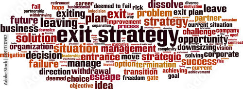 Exit strategy word cloud