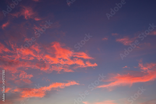 red sky with clouds © Nature Peaceful 