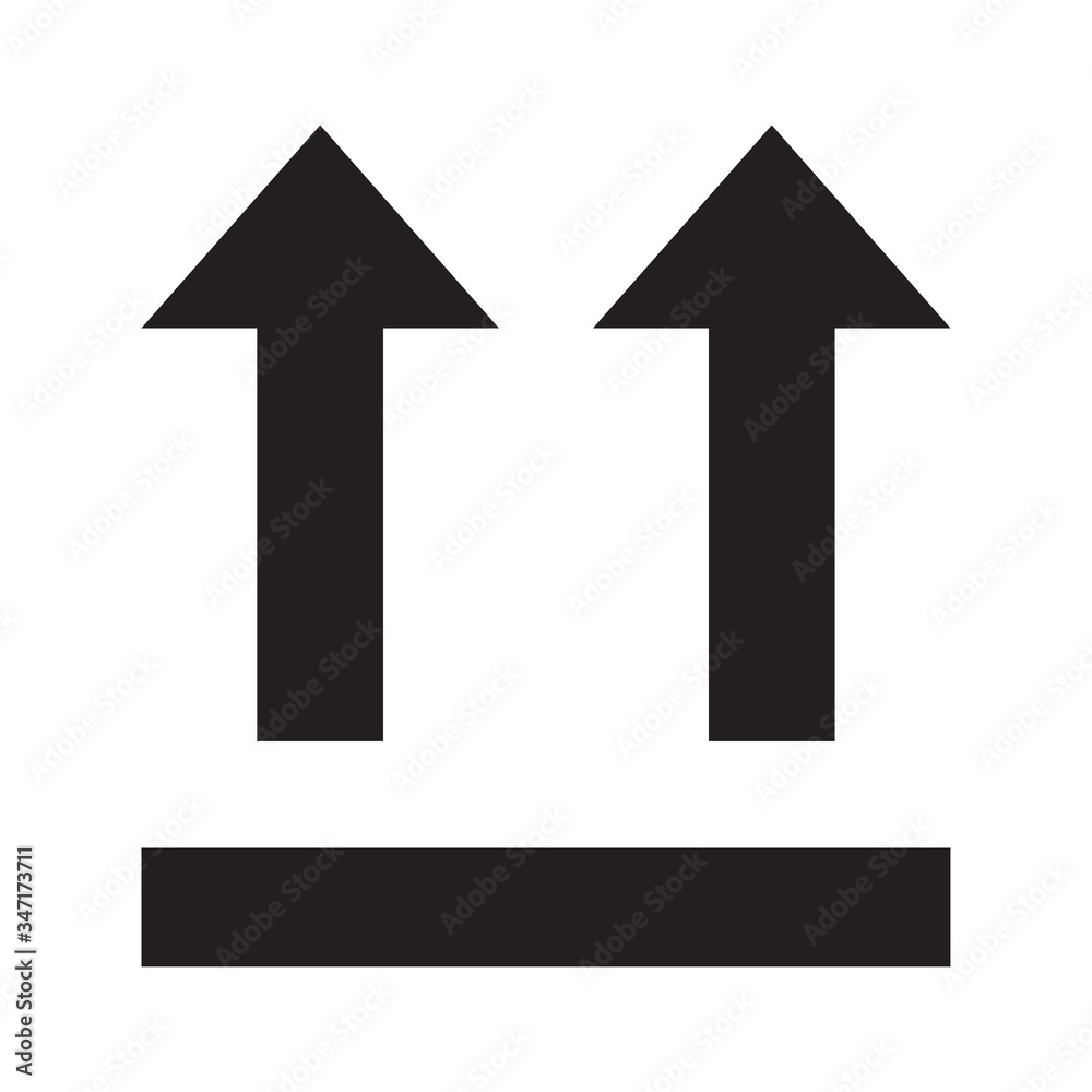 Arrows of vertical position of the load vector icon flat isolated Arrows of vertical position of the load vector icon flat isolated