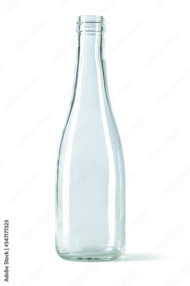 empty glass bottle isolated on white empty glass bottle isolated on white