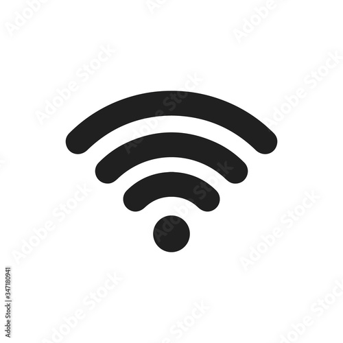 WIFI icon vector, wireless internet sign isolated on white background, flat style, vector illustration