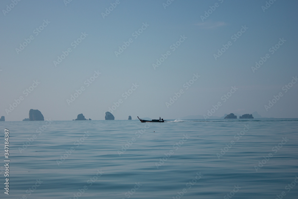 Fototapeta premium Fishing boat in the Andaman sea in Thailand