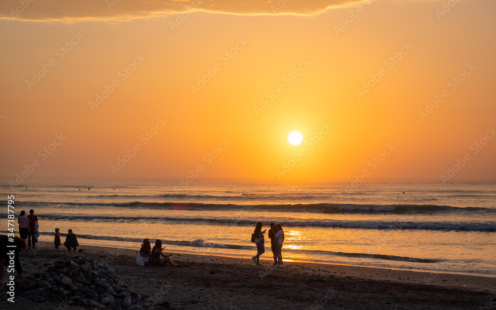 People on the Beach in Mancora