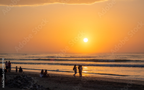 People on the Beach in Mancora