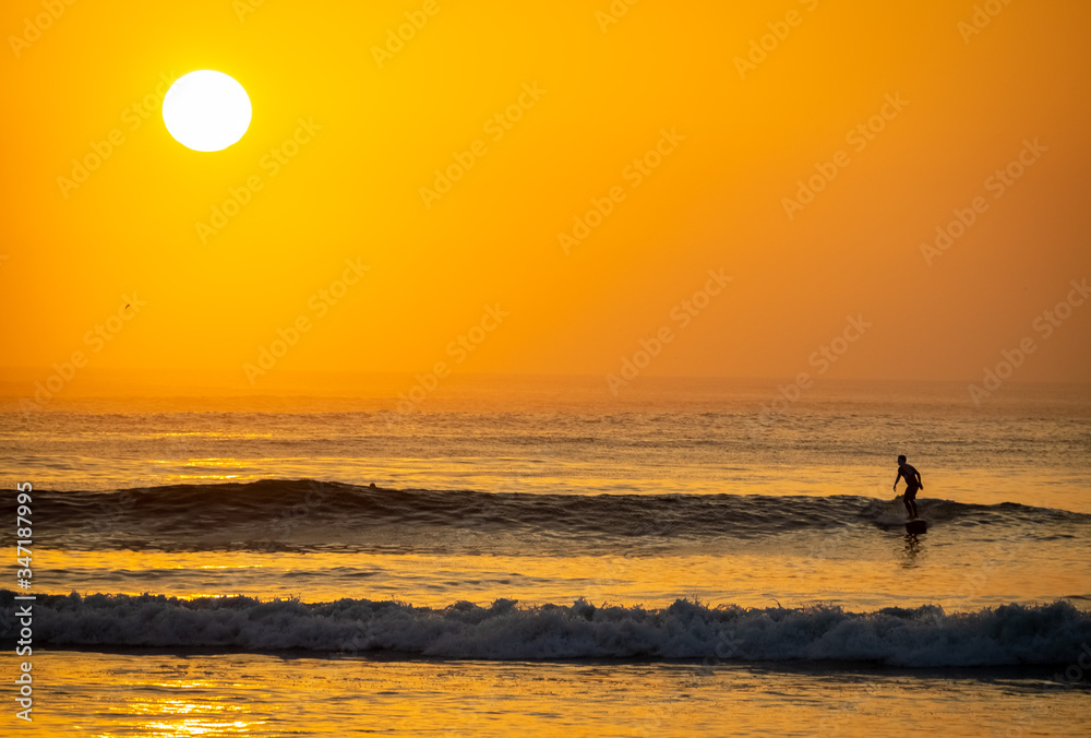 Evening surfing in Huanchaco