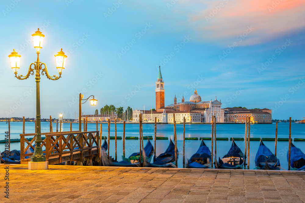 Cityscape image of Venice, Italy during sunrise.