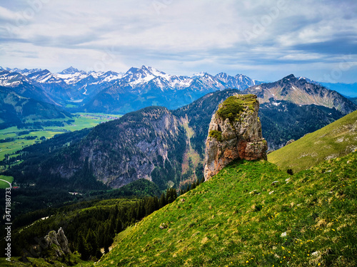 lonly stone in the mountains photo