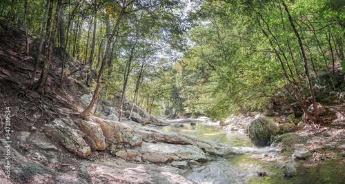 The mountain river Auzun-Uzen, the Great Crimean Canyon, the Crimean peninsula,
 the Bakhchisarai district, the village of Sokolinoe
 photo