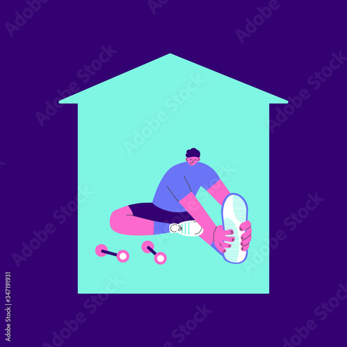 Home training, stay at home and work out, online fitness