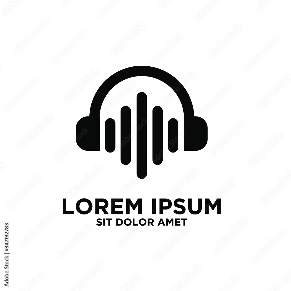 simple modern sound equalizer dj black logo icon design simple modern sound equalizer dj black logo icon design