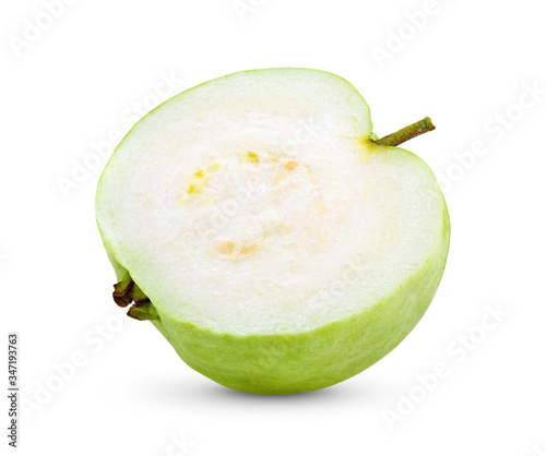 fresh guava on white background
