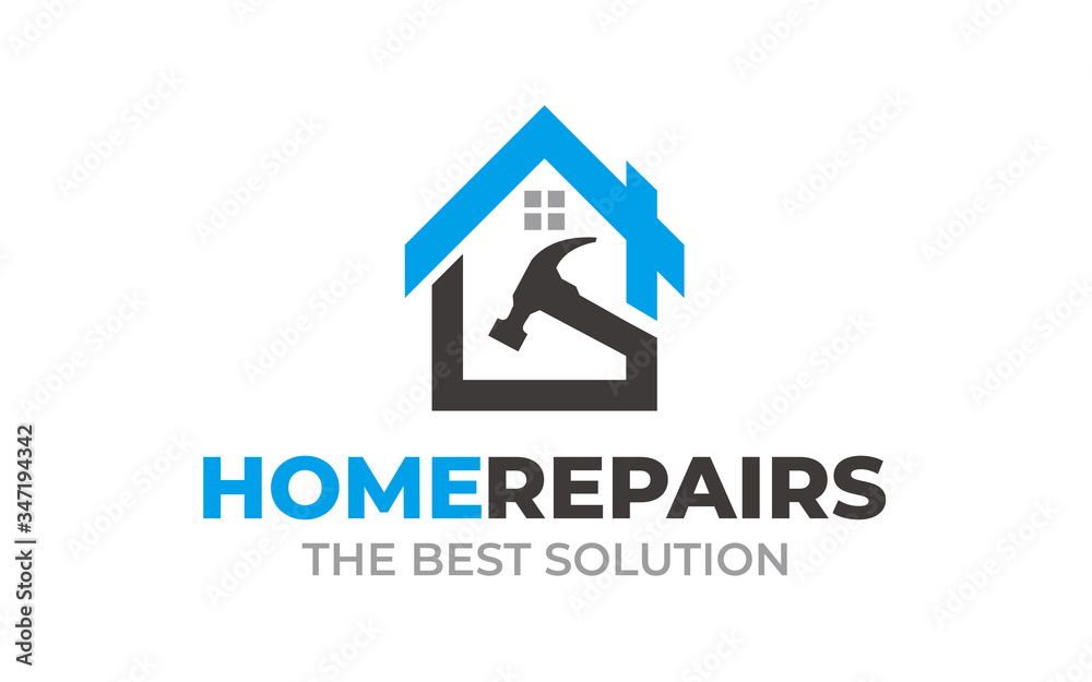 Creative Home repair Concept Logo Design Creative Home repair Concept Logo Design