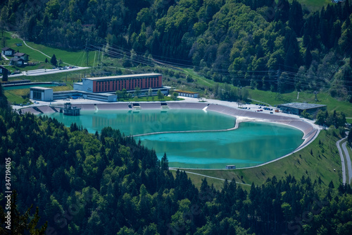 Power station with water reservoir   vorarlberg  austria  europe