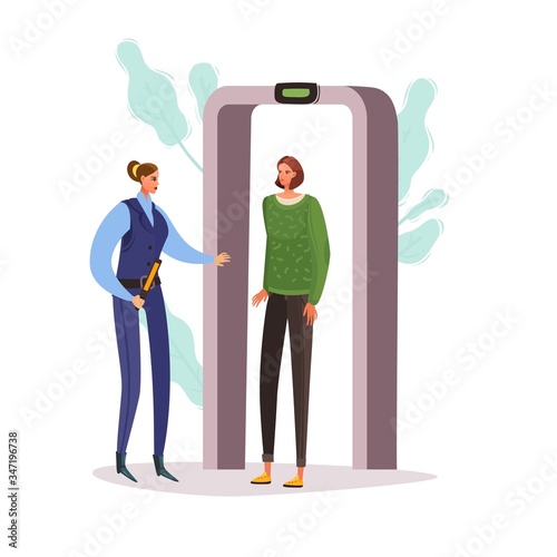 metal detector passing