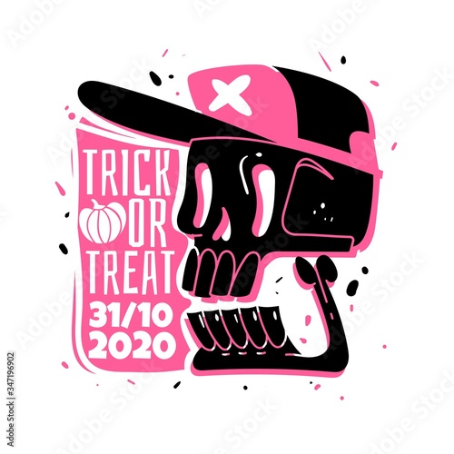 Halloween skull sticker