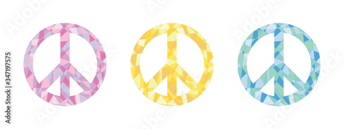 Crystal texture peace mark