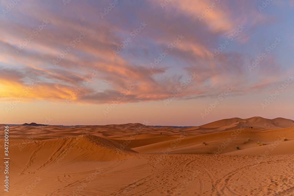 panoramic view of the desert in North Africa